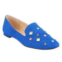 Katy Perry The Turner Women Smoking Loafers Size US 7.5M Snorkel Blue with Gems - £15.86 GBP