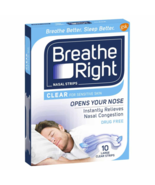 Breathe Right Clear Nasal Strips in a pack of 10, size Large - £60.51 GBP