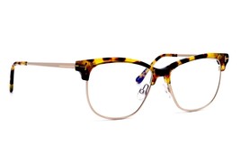 New Tom Ford TF5546-B Havana Gold Blue Block Authentic Eyeglasses Frame 52-14 - $141.38