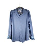 Robert Graham Men's Long Sleeve Shirt XL Blue Fast Food Tailored Fit Cas... - €56,25 EUR