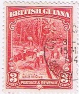 Stamps British Guiana Gold Miners 3 Cent Value Scott #212 Used - £1.12 GBP