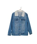 Working Title Denim Button Sherpa Collared Womens Jacket Pockets Not Lin... - £22.67 GBP