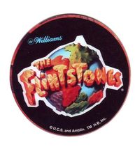 The Flintstones Round Coaster Williams 1990s Pinball Machine Cartoon Col... - $10.52