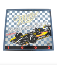 Vtg 90s Miller Brewing Genuine Draft Indy Car Racing Mirrored Wall Sign ... - $118.75