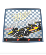 Vtg 90s Miller Brewing Genuine Draft Indy Car Racing Mirrored Wall Sign ... - £95.21 GBP