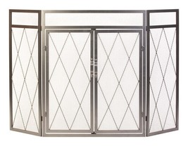 Fireplace Screen, Gothic, Steel, Antique, Black - PANACEA 15195 POEN HEART - $1,477.62 MXN