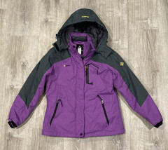 GEMYSE Women’s Purple Waterproof Ski Snow Jacket Hooded Coat - Size M - EUC! - £39.04 GBP