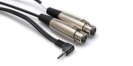 Hosa - CYX-405F - Stereo Mini Angled Male to 2 x 3-Pin XLR Female Cable - 5 ft. - £15.98 GBP