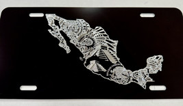 Mexico Aztec Mayan Car Tag Diamond Etched Engraved Metal License Plate Gift - £19.50 GBP