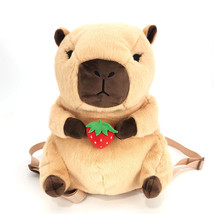 Capybara with Strawberry 84491 Plush 3D Mini Backpack 12&quot; H - $38.61