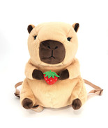 Capybara with Strawberry 84491 Plush 3D Mini Backpack 12&quot; H - $707.23 MXN
