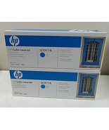 HP Q3971A Cyan  123A Toner Cartridge 2550 2820 2840 OEM LOT OF 2 - £15.71 GBP