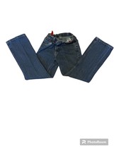 Boys Jeans Blue 12 Denim Cotton Slim Zipper Pockets Outdoor Adjustable Waist - £9.75 GBP
