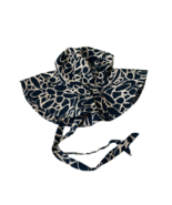 OPEN EDIT Navy Blue White Swirl Abstract Design ONE SIZE Floppy Sun Hat ... - £16.94 GBP