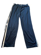 Nike Track Pants Mens XXL Navy Blue Straight Striped Elastic Waistband P... - $23.89