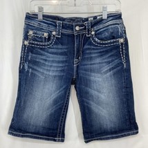 Miss Me JB5014M51 Boyfriend Bermuda Jean Shorts Women&#39;s Size 26 Distressed - $47.49