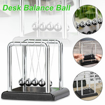 Newtons Cradle Balance Pendulum Ball Perpetual Motion Physics Pop Toy Decor Gift - £13.58 GBP