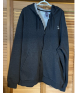 Reebok Men’s Gray Classic Fit Full Zip Hoodie Sweatshirt Size 2XL Pockets - $347.82 MXN