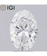 Lab Grown 4.07 Carat OVAL Cut  IGI Certified CVD Diamond I Color VS1 Cla... - $20,524.39 MXN
