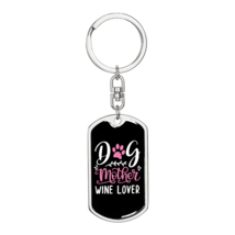 Dog Mother Wine Lover White Pink  Stainless Steel or 18k Gold Premium Sw... - £29.67 GBP+