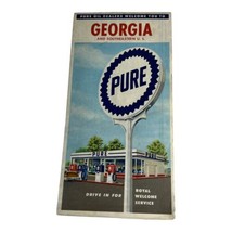 Georgia and Southeastern U.S. Brochure Travel Road Map Pure Oil Service ... - £7.46 GBP