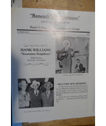 Hank Williams Sr. 1983 Museum Support Group Newsletter Program VG+ Fan Club - $12.77