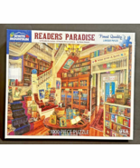 White Mountain 1000 Piece Jigsaw Puzzle: "Readers Paradise" 24"x30" New/Sealed - $13.55