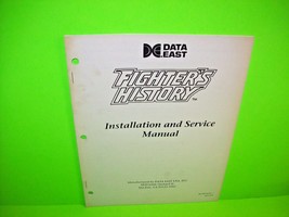 Fighters History Original Video Arcade Game 1993 Service Repair Manual - £16.07 GBP