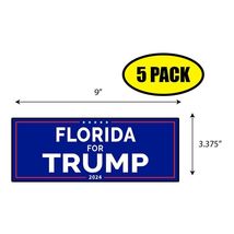 5 PACK 3.37&quot;x 9&quot; FLORIDA FOR TRUMP Sticker Decal Gift MAGA BS0011 - $11.39 CAD