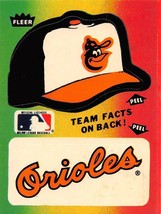 1983 Fleer Sticker Team Hats &amp; Logo Baltimore Orioles ⚾ - £0.69 GBP