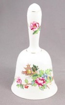Vintage Porcelain Crown Staffordshire English China Floral Pagoda Pattern Bell - £9.49 GBP