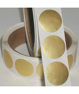 Dull Gold Metallic Foil Seals, 1.75 Inch Circle, Roll of 100 Labels - £10.54 GBP