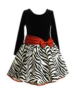 Bonnie Jean Velvet Zebra Dress 2T Fancy Birthday Tulle NWT Christmas Par... - $498.64 MXN