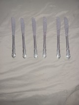 Imperial Stainless Flatware 6 Pieces Fleurette Dinner Knives Korea - $243.66 MXN