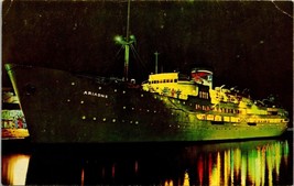 Vintage Postcard Eastern Steamship Corp S.S. Ariadne Cruise Ship Night S... - £9.00 GBP