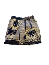 Anthropologie MADE IN RWANDA Womens Skirt A-Line Blue Floral Lined Sz M - $19.19