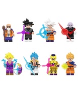 8pcs Dragon Ball Goku Black Gogeta Jiren Frieza Master Roshi Minifigures Set - $20.99