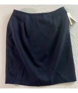 Lauren Ralph Lauren Skirt Womens 14 Navy Blue Light  Wool Pencil  Lined NWT - £11.00 GBP