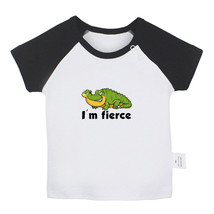 I&#39;m Fierce Funny Tshirt Newborn Baby T-shirt Infant Animal Crocodile Gra... - £7.84 GBP+