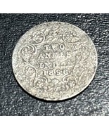 1896 British India Queen Victoria Two 2 Annas Silver (.917) Queen Victor... - $27.15 CAD