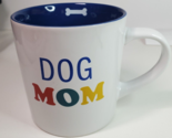 Dog Mom Mug Cup Coffee Tea Dog Bone Inside 15 oz Blue Interior - $9.85