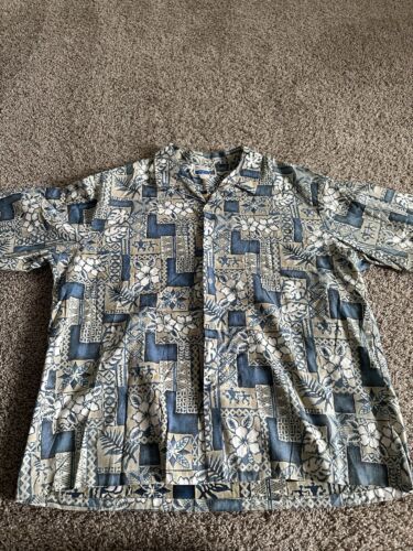 Makapuu Sportswear Mens Hawaiian Floral Print Button Down Size 3XL Collar - $16.82
