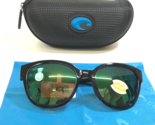 Costa Sunglasses Salina 905102 Polished Black with Green Mirror 580P Lenses - $135.36