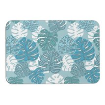 Mondxflaur Palm Leaf Non Slip Bathroom Mat for Shower Quick Dry Diatom Mud Rugs - £15.02 GBP