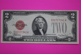 1928 D $2 Two Dollars United States Red Seal Star Note Genuine Writing o... - $757.99 MXN