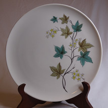 Carefree True China Syracuse Woodbine Dinner Plate Turquoise  Green Leaves 10&quot; - £5.08 GBP