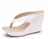 En platform wedges flip flops high heels slippers white beach sandals bohemia pink thumb155 crop