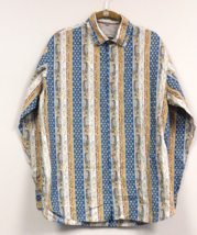Visconti Uomo Mens  Button Up Shirt  2 Ply Mercerized Cotton Size Medium - $34.60