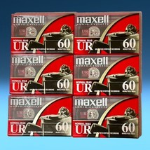 Lot Of 6 New Sealed Maxell Ur 60 Minute Blank Audio Cassette Tapes Normal Bias - £11.91 GBP