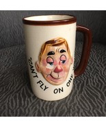 ENESCO Mug 1950-60s Japan Humor Can&#39;t Fly On One Wing Cup Face Vintage A... - £18.63 GBP